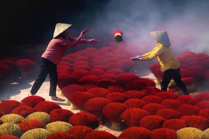 Magnifique au village d'encens de Quang Phu Cau en novembre